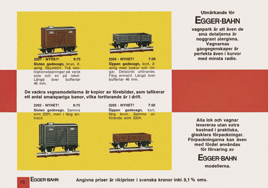 Egger-Bahn Katalog Sverige 1966-1967