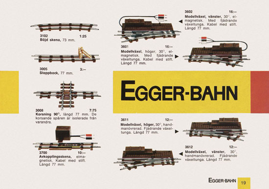 Egger-Bahn Katalog Sverige 1966-1967