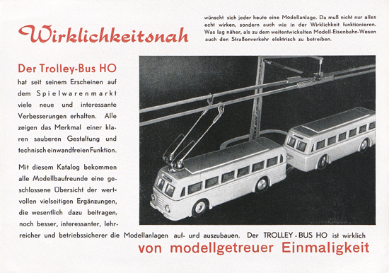 Eheim Trolley Bus H0 Katalog 1955