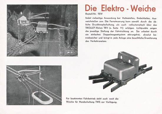 Eheim Trolley Bus H0 Katalog 1955