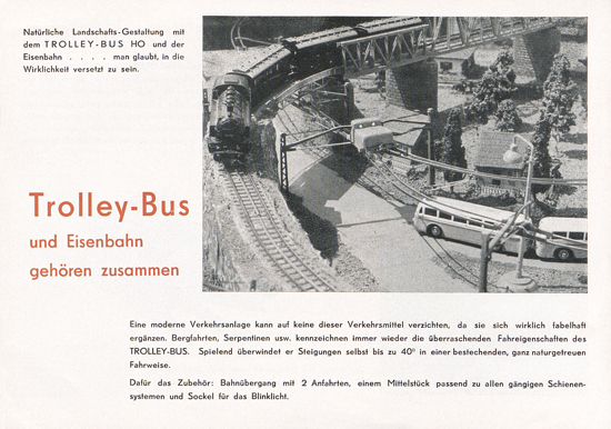 Eheim Trolley Bus H0 Katalog 1955