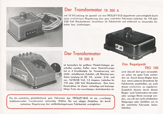 Eheim Trolley Bus H0 Katalog 1955