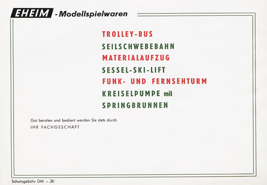 Eheim Trolley-Bus 1958