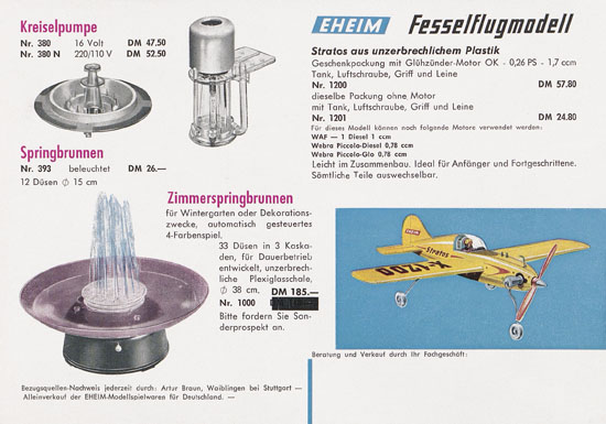 Eheim Modellspielwaren 1959