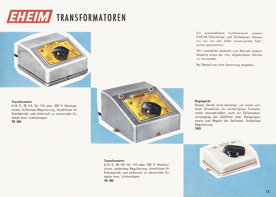 Eheim Modellspielwaren H0 1964