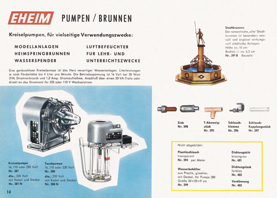 Eheim Modellspielwaren H0 1964