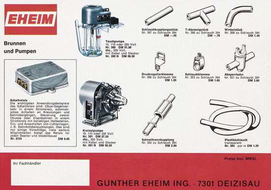 Eheim Modellspielwaren 1970