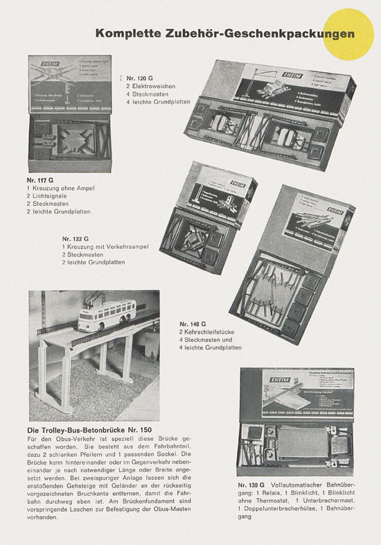 Eheim Modellspielwaren H0 Prospekt 1959