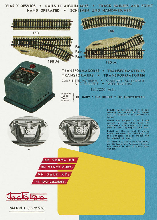 Electrotren Faltblatt 1963