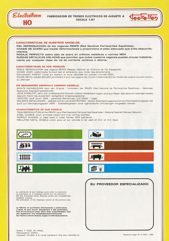 Electrotren Katalog 1981-1982