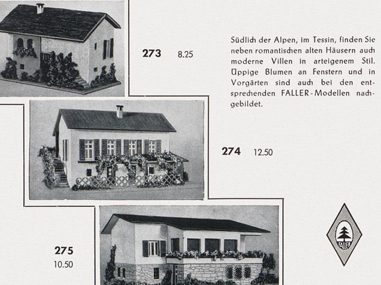 Faller Katalog 1954