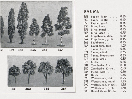 Faller Katalog 1954