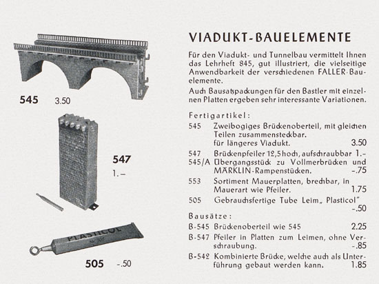 Faller Katalog 1954