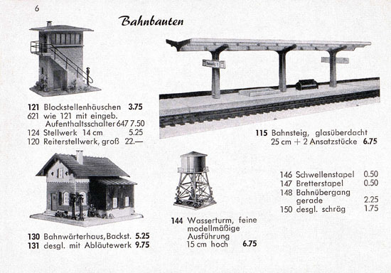 Faller Katalog Standard-Sortiment 1955