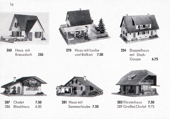 Faller Katalog Standard-Sortiment 1955