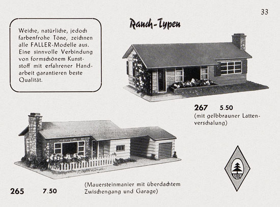 Faller Katalog 1955