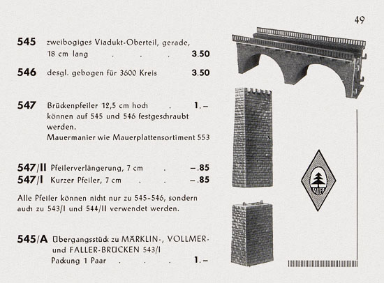 Faller Katalog 1955