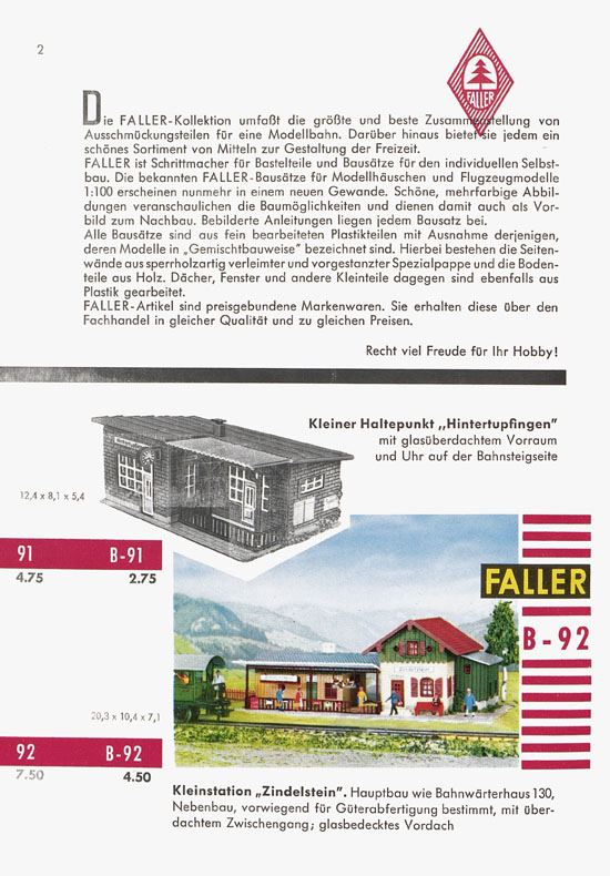 Faller Katalog 1959