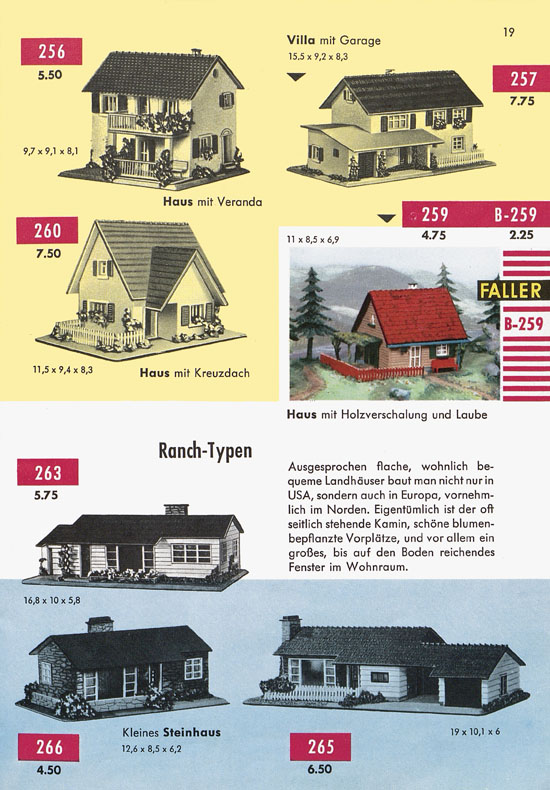 Faller Katalog 1959