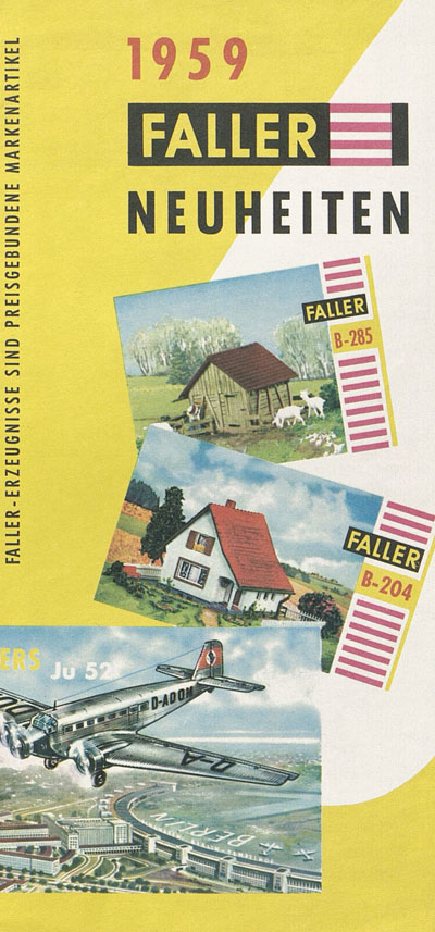 Faller Neuheiten-Katalog 1959