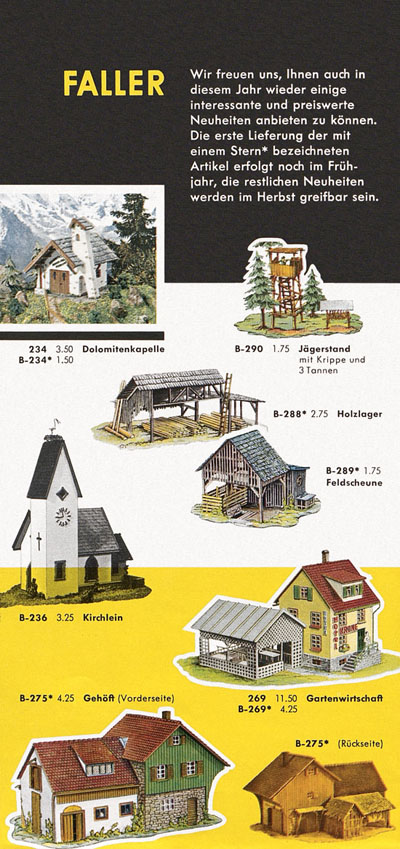 Faller Neuheiten-Katalog 1961