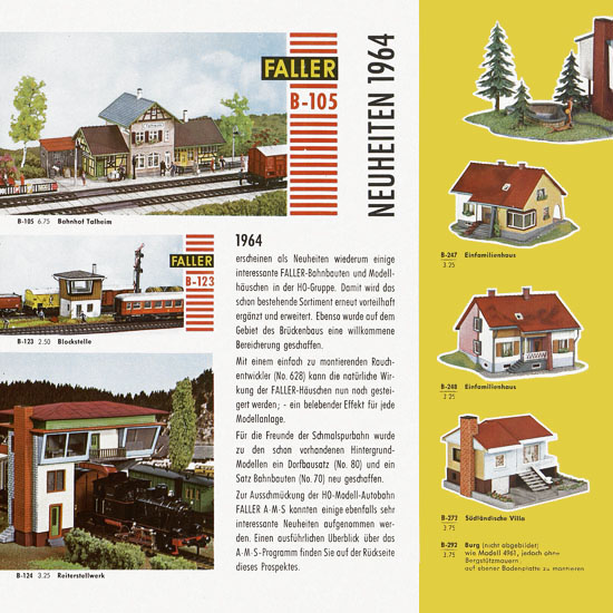 Faller Neuheiten-Katalog 1964