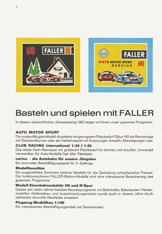 Faller Katalog 1967