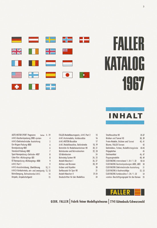 Faller Katalog 1967