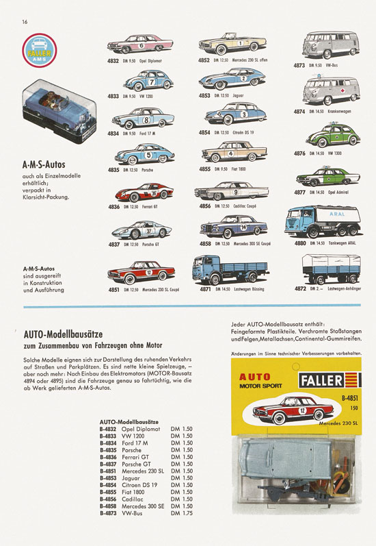 Faller Katalog 1967