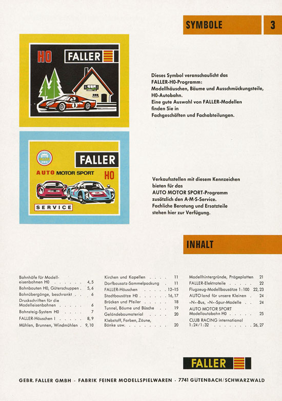 Faller Katalog 1968