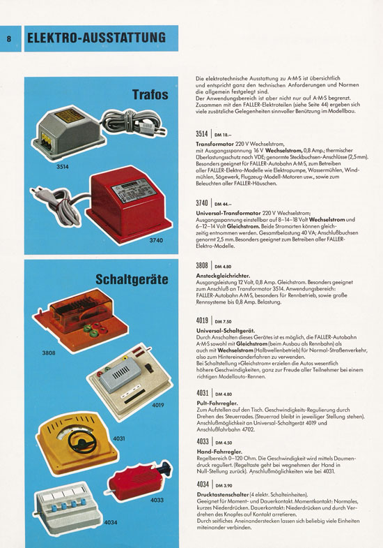 Faller Katalog 1969-1970