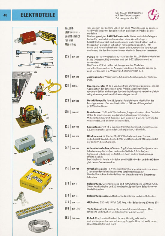 Faller Katalog 1969-1970