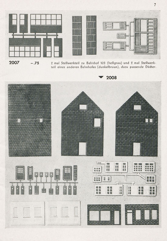 Faller Einzelteilsortimente E 859 1959