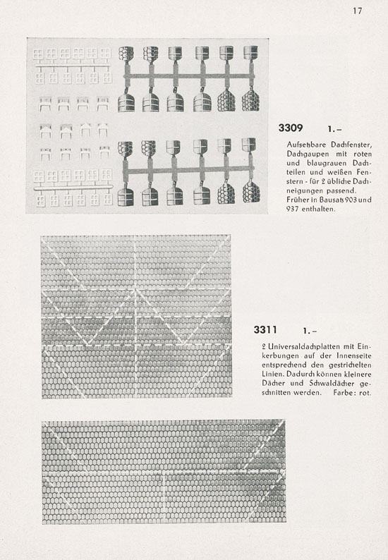 Faller Einzelteilsortimente E 859 1959