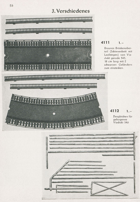 Faller Einzelteilsortimente E 859 1959