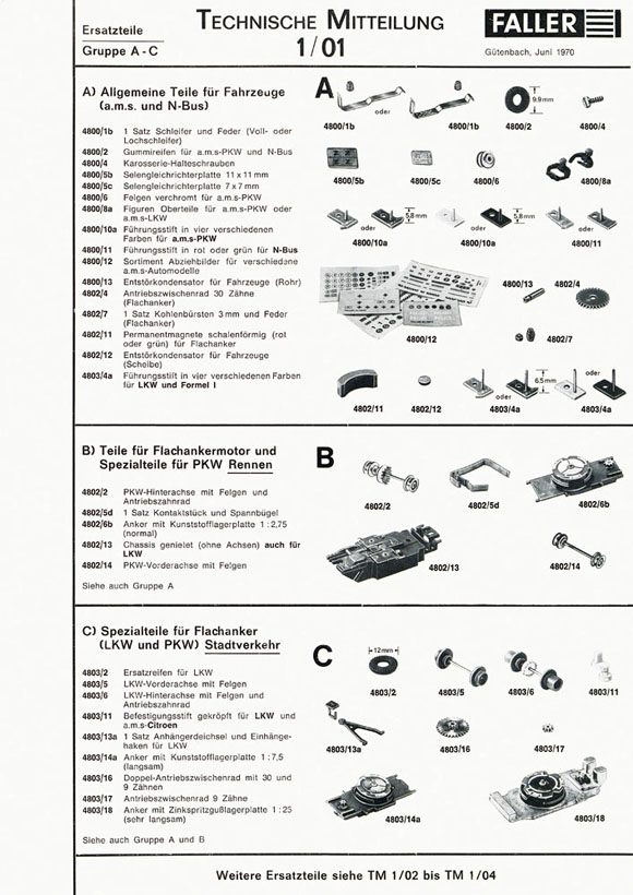 Faller Technische Mitteilung Nr. 1/01