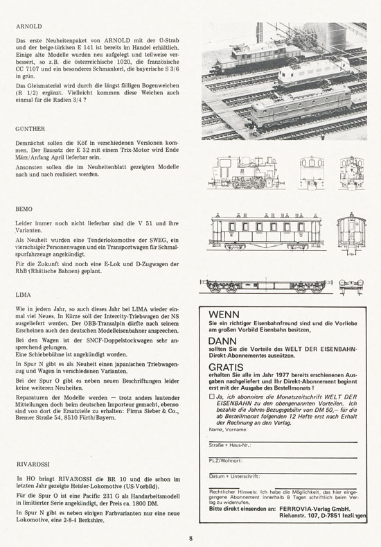 Welt der Modellbahn Nr. 2 März 1977