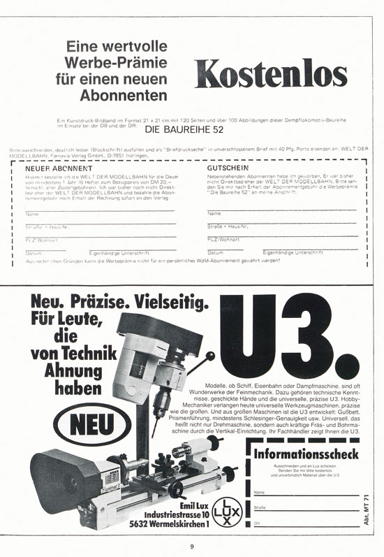 Welt der Modellbahn Nr. 4 August 1977