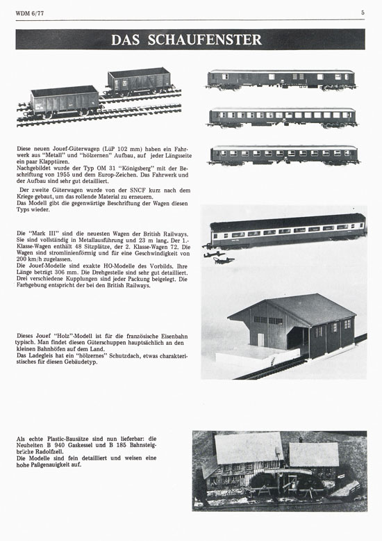 Welt der Modellbahn Nr. 6 Dezember 1977