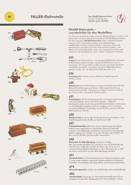 Faller Katalog 1972-1973 D872