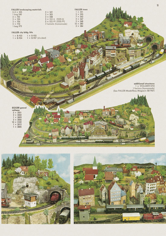 Faller Track Layout Plans H0 1970