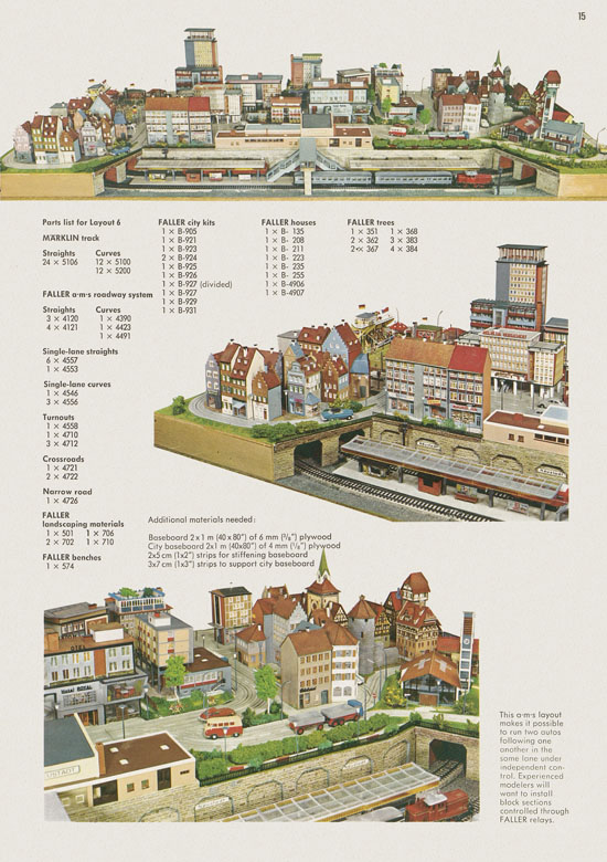 Faller Track Layout Plans H0 1970