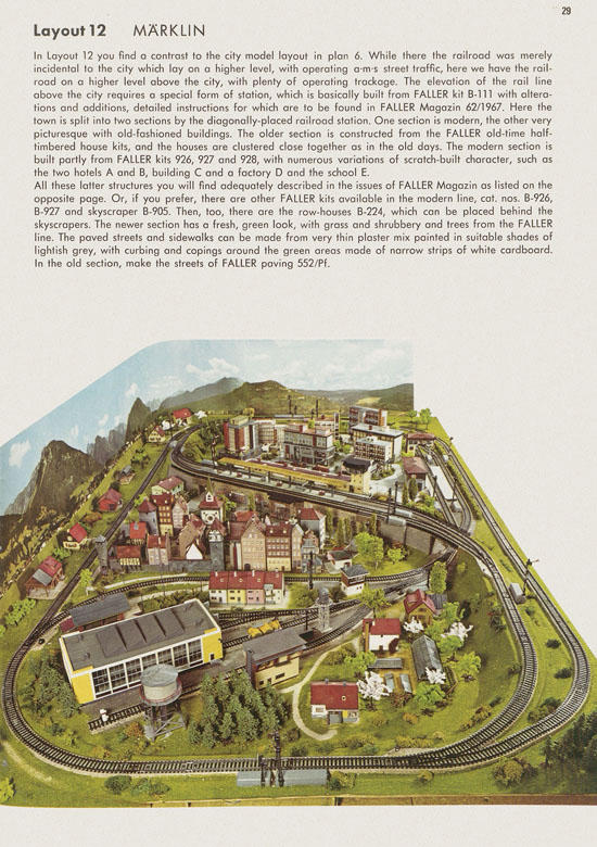 Faller Track Layout Plans H0 1970