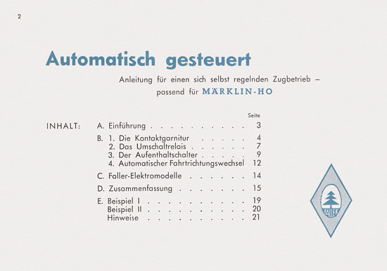 Faller D 860 Automatisch gesteuert 1952