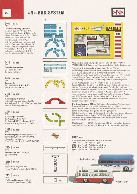 Faller Katalog Spur N 1970