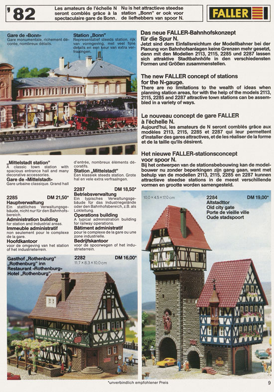 Faller Neuheiten 1982