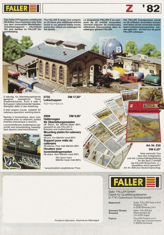 Faller Neuheiten 1982