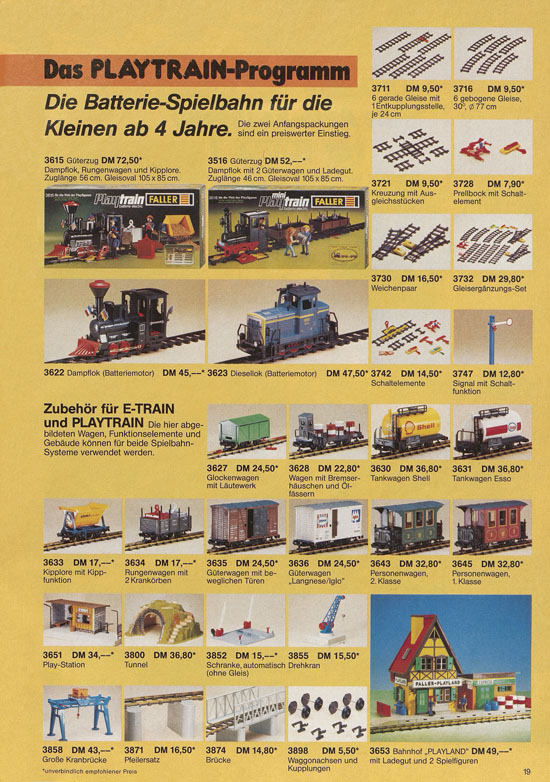 Faller Spielzeug-Katalog 1984-1985