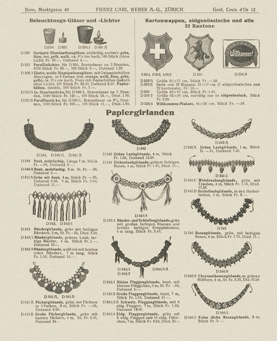 Franz Carl Weber Prospekt Nr. 228 Dekorationswaren 1926