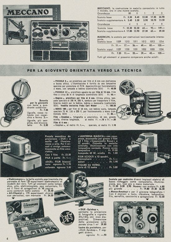 Franz Carl Weber Spielzeugkatalog 1960